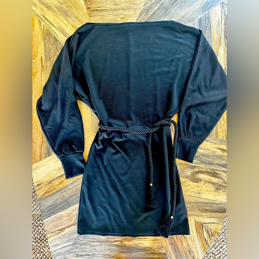 Black off shoulder knit dress Size M